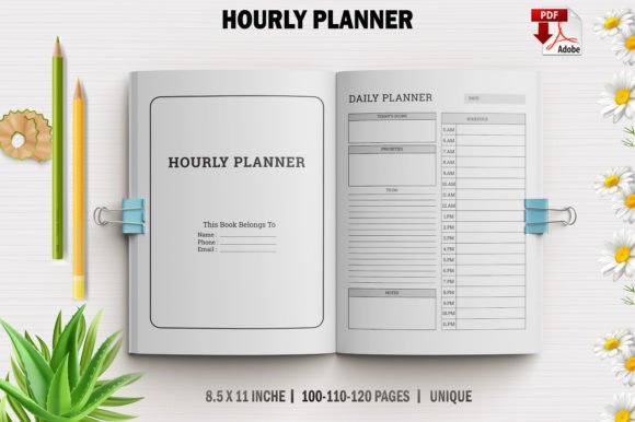Mastering Your Day with an Editable Hourly Planner for KDP Interior