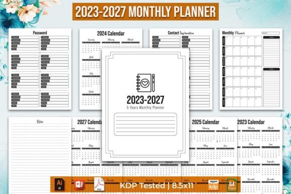 The Comprehensive 2023–2027 Monthly Planner: A Digital Asset for Organized Planning