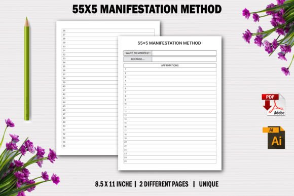The Editable 55x5 Manifestation Method: A Practical Tool for Focus