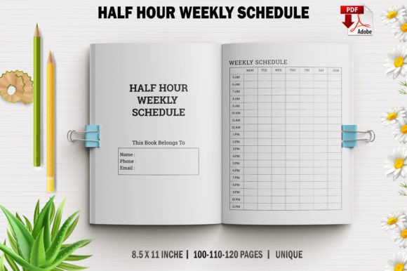 Understanding the Editable Half Hour Weekly Planner KDP